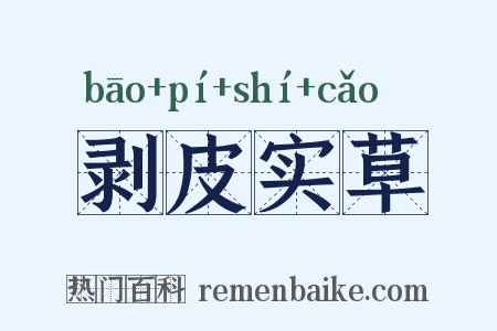 剥皮实草是什么意思的图片